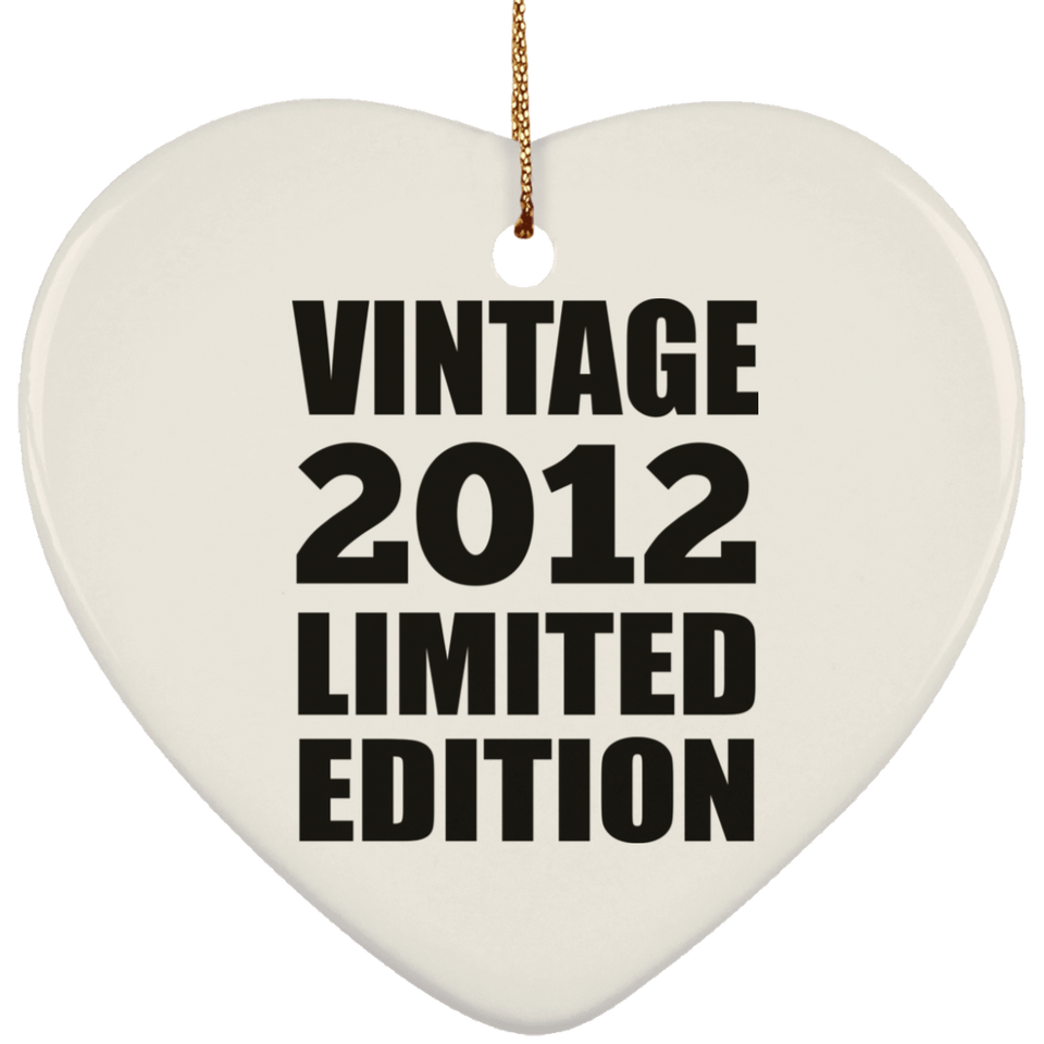 12th Birthday Vintage 2012 Limited Edition - Heart Ornament