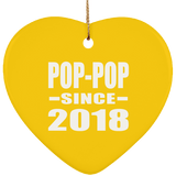 Pop-Pop Since 2018 - Heart Ornament