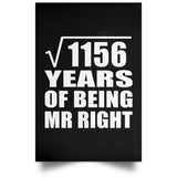 34th Anniversary Square Root of 1156 Years of Being Mr Right - Poster Portrait