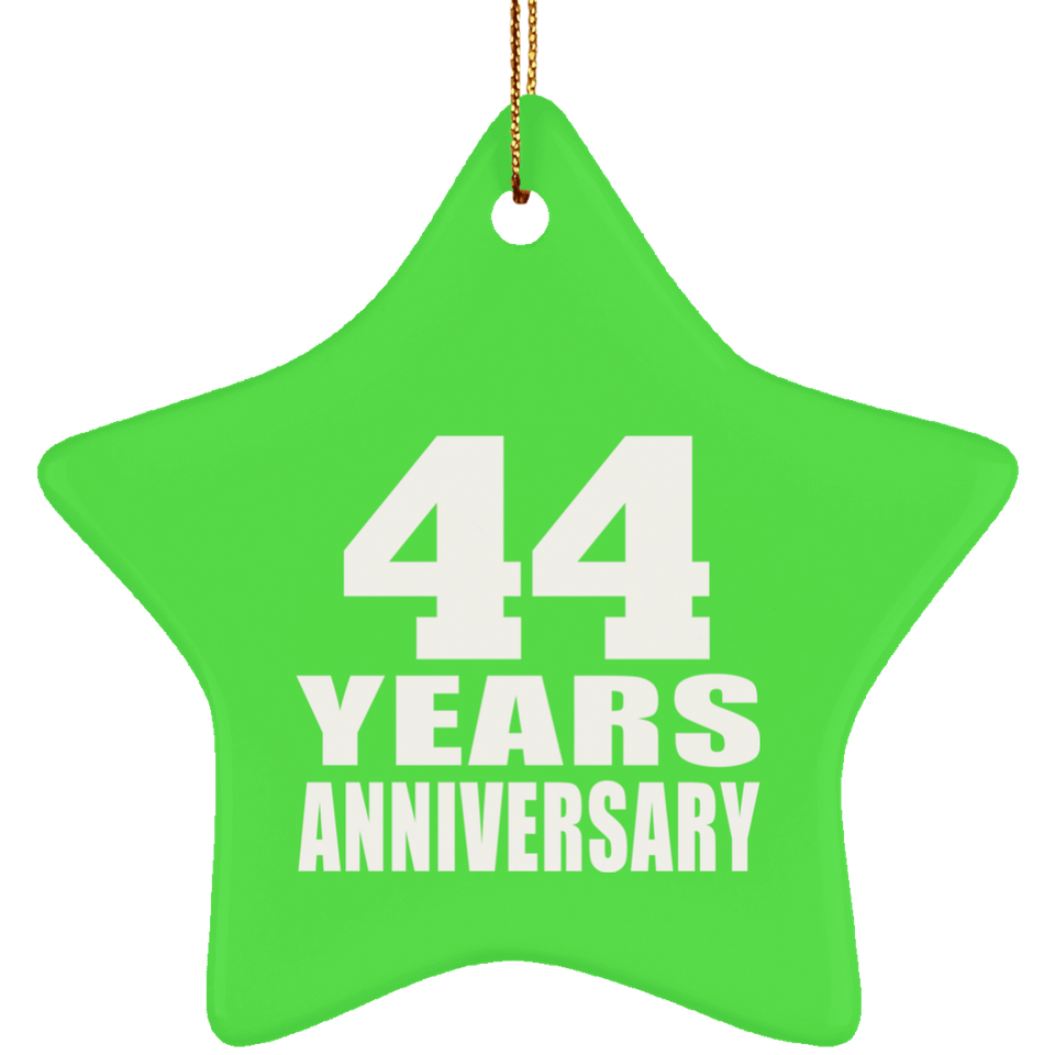 44th Anniversary 44 Years - Star Ornament