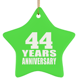 44th Anniversary 44 Years - Star Ornament