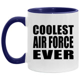Coolest Air Force Ever - 11oz Accent Mug Purple