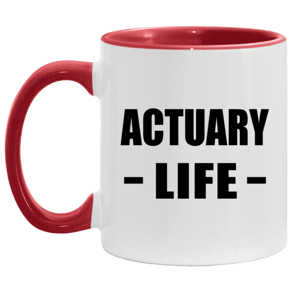 Actuary Life - 11oz Accent Mug Red