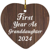 First Year As Granddaughter 2024 - Heart Ornament D