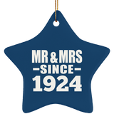 100th Anniversary Mr & Mrs Since 1924 - Star Ornament