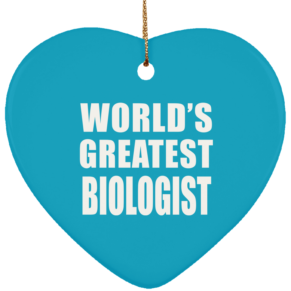 World's Greatest Biologist - Heart Ornament
