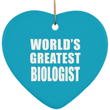 World's Greatest Biologist - Heart Ornament