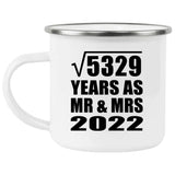 73rd Anniversary Square Root of 5329 Years As Mr & Mrs 2022 - 12oz Camping Mug