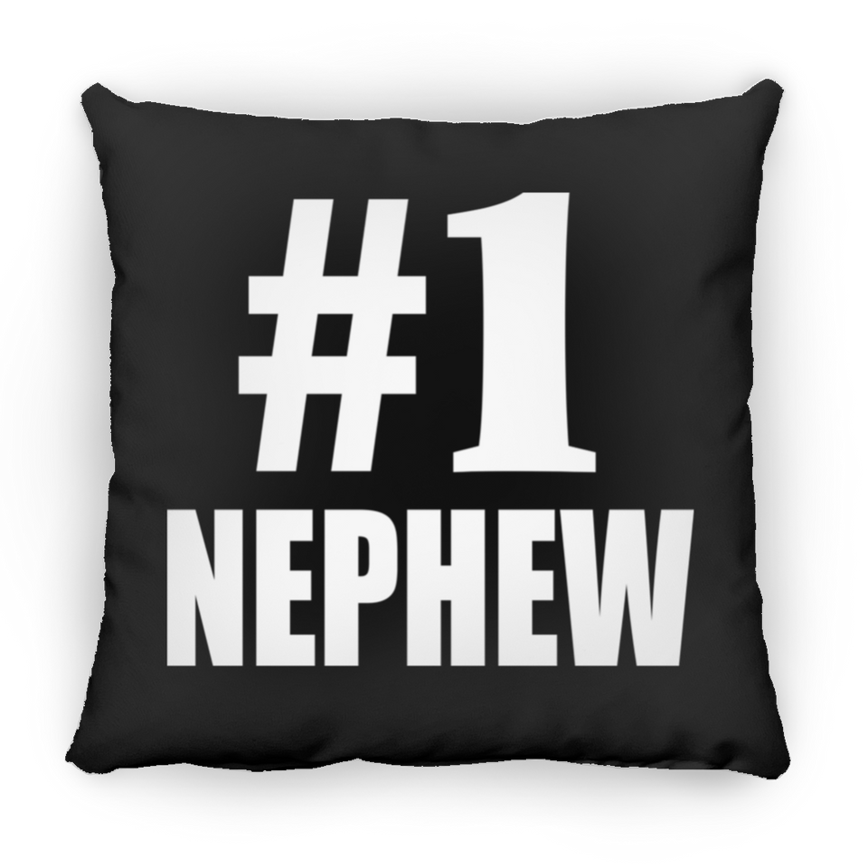 Number One #1 Nephew - Throw Pillow Black