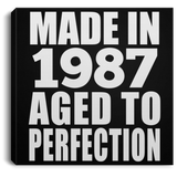 37th Birthday Made In 1987 Aged to Perfection - Canvas Square