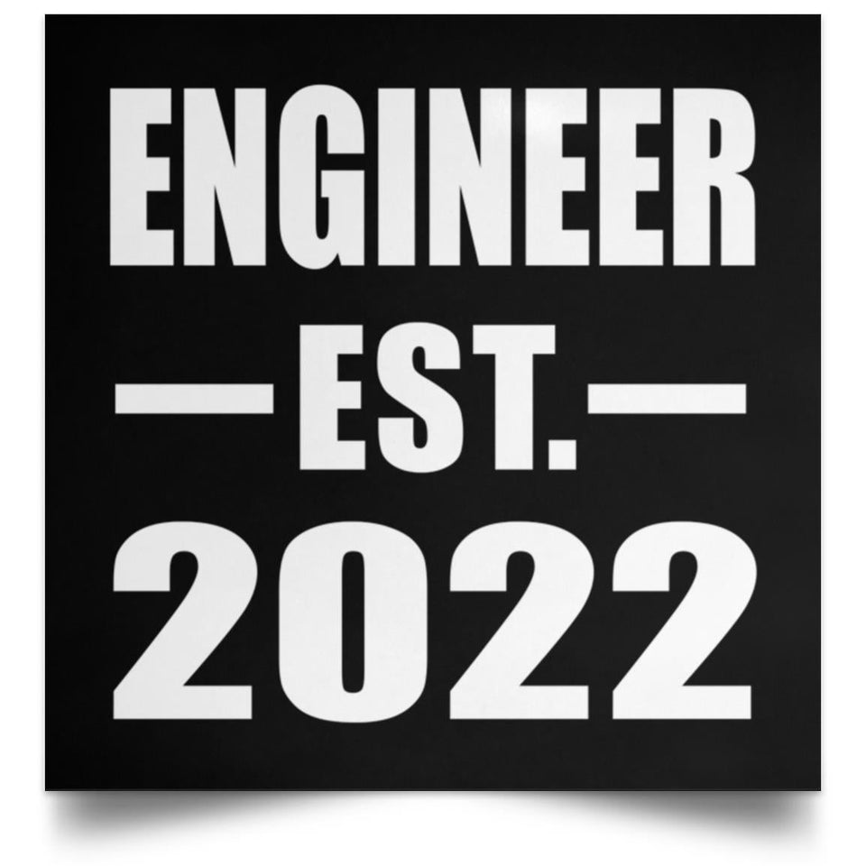 Engineer Established EST. 2022 - Poster Square
