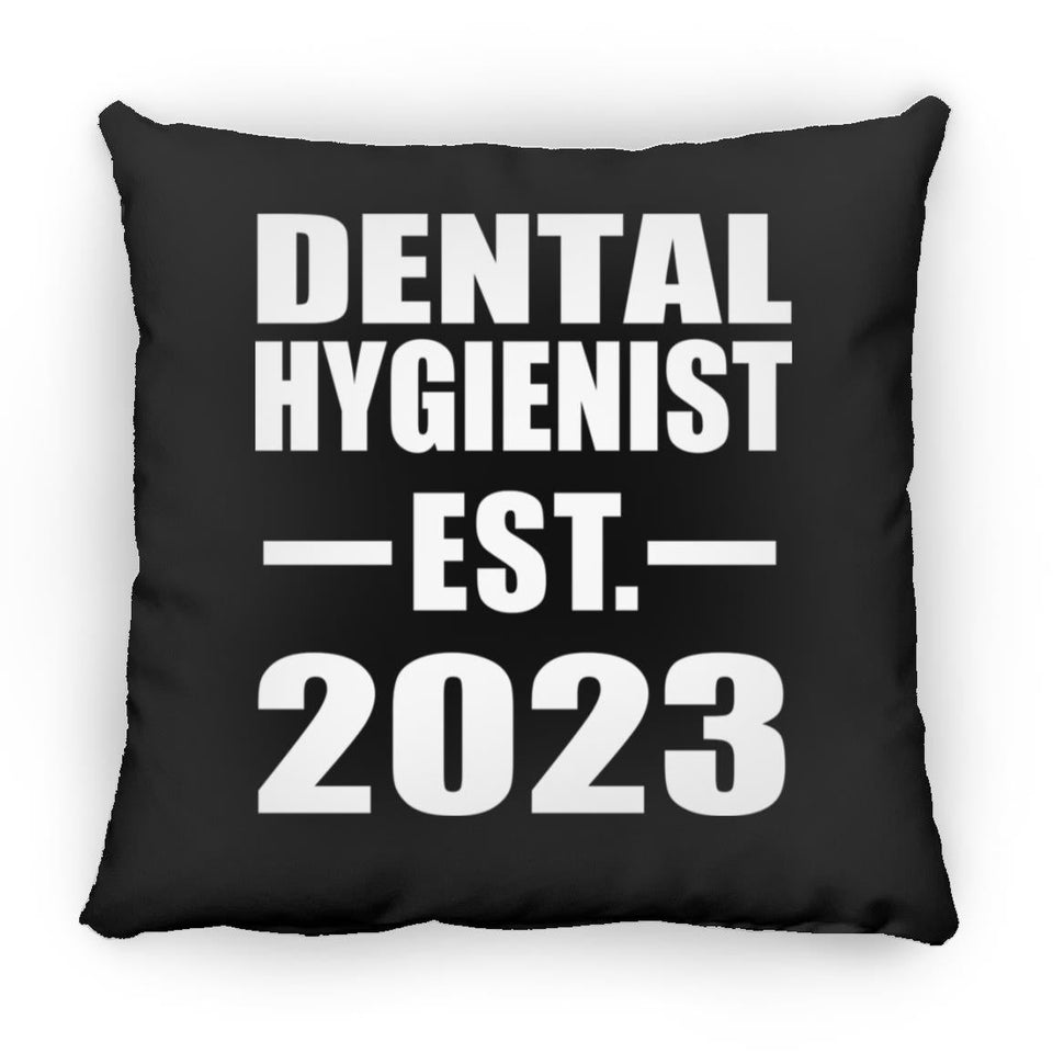 Dental Hygienist Established EST. 2023 - Throw Pillow Black