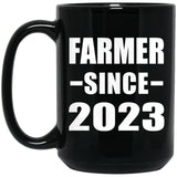 Farmer Since 2023 - 15oz Coffee Mug Black