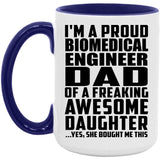 Proud Biomedical Engineer Dad Of Awesome Daughter - 15oz Accent Mug Purple