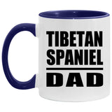 Tibetan Spaniel Dad - 11oz Accent Mug Purple