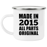 9th Birthday Made in 2015 All Parts Original - 12oz Camping Mug