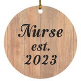 Nurse Established EST. 2023 - Circle Ornament C
