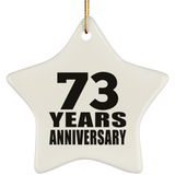 73rd Anniversary 73 Years - Star Ornament