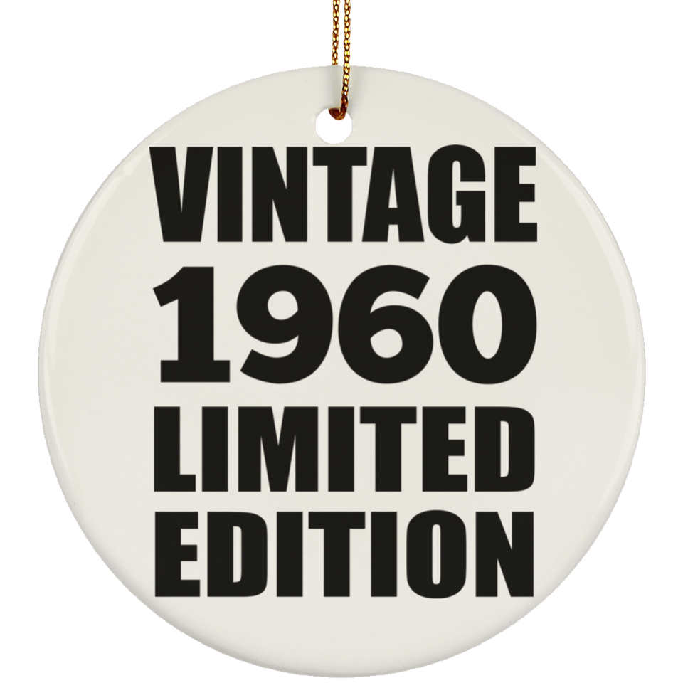 64th Birthday Vintage 1960 Limited Edition - Circle Ornament