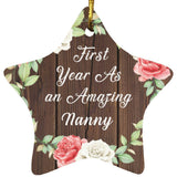First Year As An Amazing Nanny - Star Ornament A