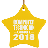 Computer Technician Since 2018 - Star Ornament