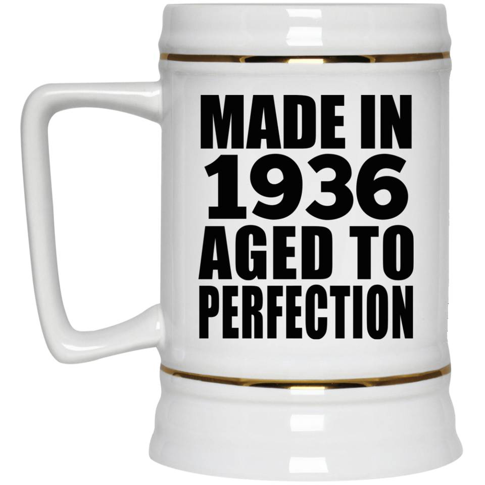 88th Birthday Made In 1936 Aged to Perfection - Beer Stein