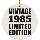 39th Birthday Vintage 1985 Limited Edition - Circle Ornament