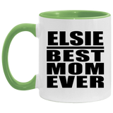 Elsie Best Mom Ever - 11oz Accent Mug Green