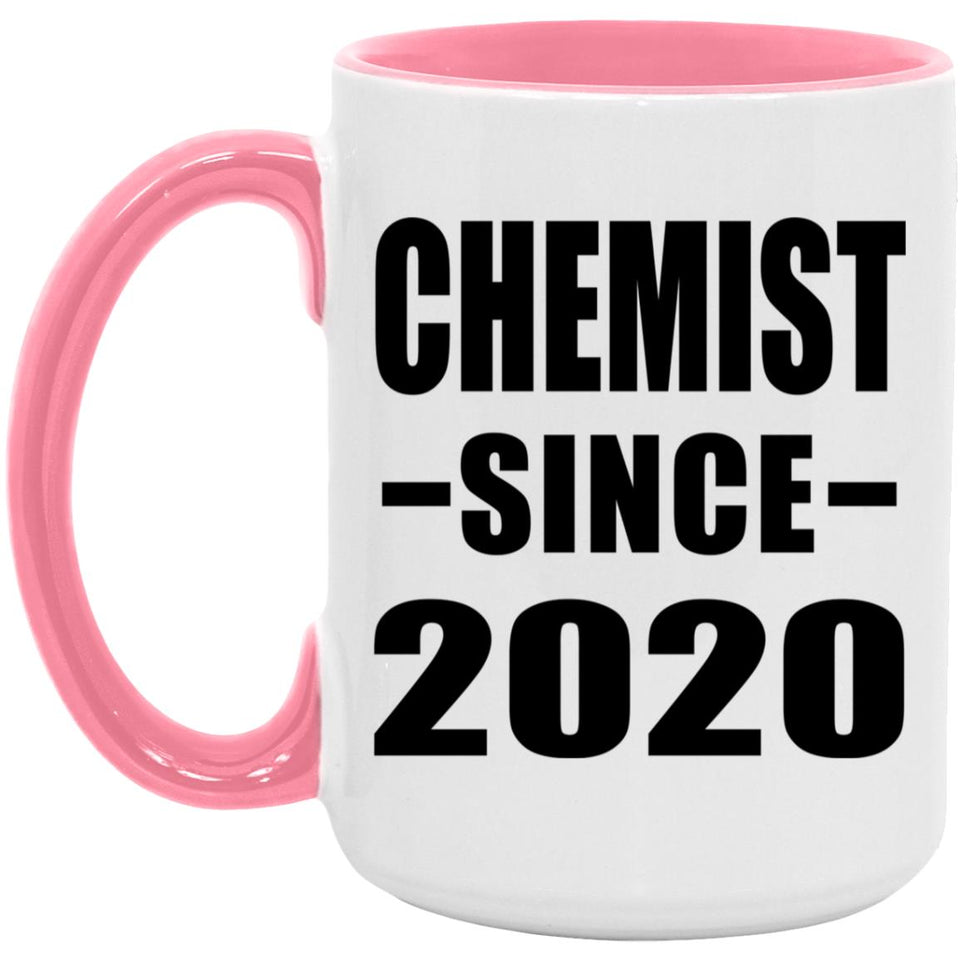 Chemist Since 2020 - 15oz Accent Mug Pink