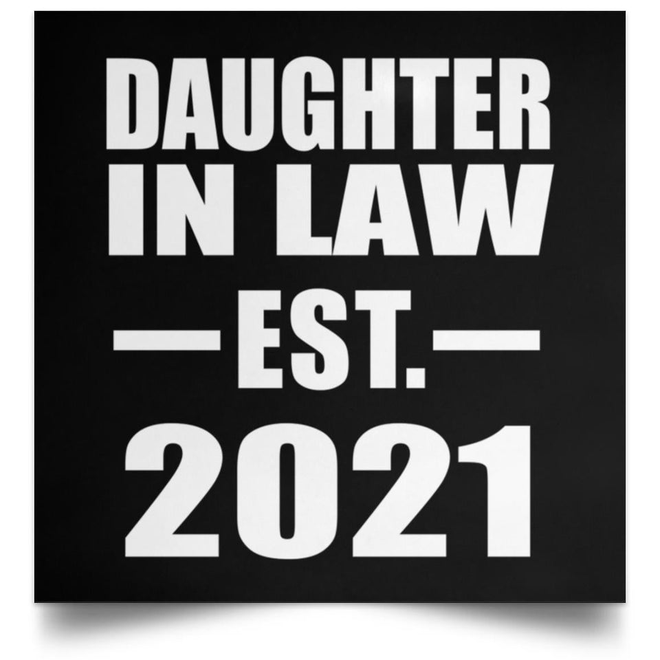 Daughter In Law Established EST. 2021 - Poster Square