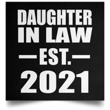 Daughter In Law Established EST. 2021 - Poster Square