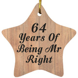 64th Anniversary 64 Years Of Being Mr Right - Star Ornament C