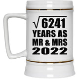 79th Anniversary Square Root of 6241 Years As Mr & Mrs 2022 - Beer Stein