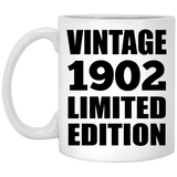 122nd Birthday Vintage 1902 Limited Edition - 11oz Coffee Mug