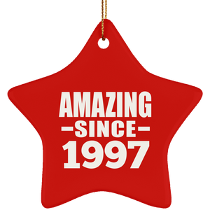 27th Birthday Amazing Since 1997 - Star Ornament