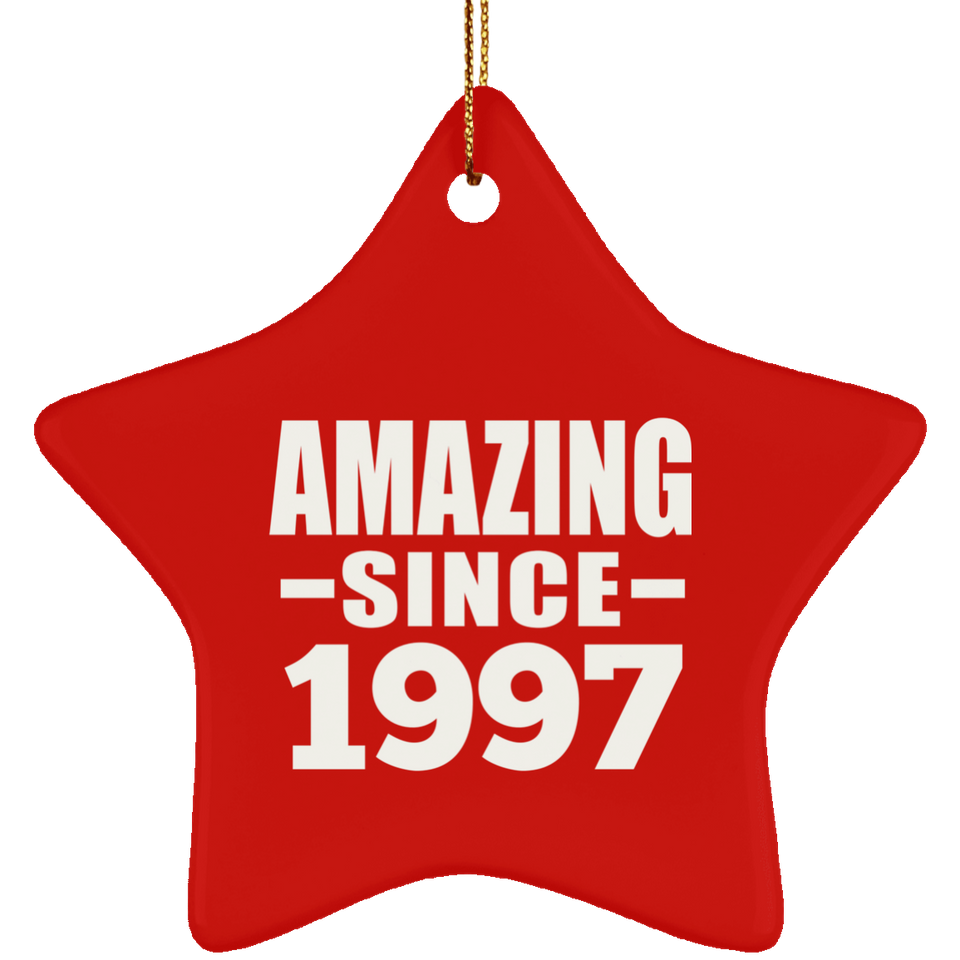 27th Birthday Amazing Since 1997 - Star Ornament