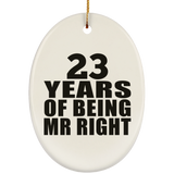 23rd Anniversary 23 Years Of Being Mr Right - Oval Ornament