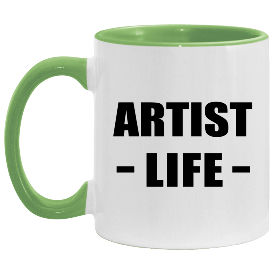 Artist Life - 11oz Accent Mug Green