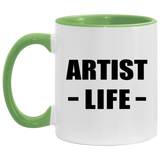 Artist Life - 11oz Accent Mug Green