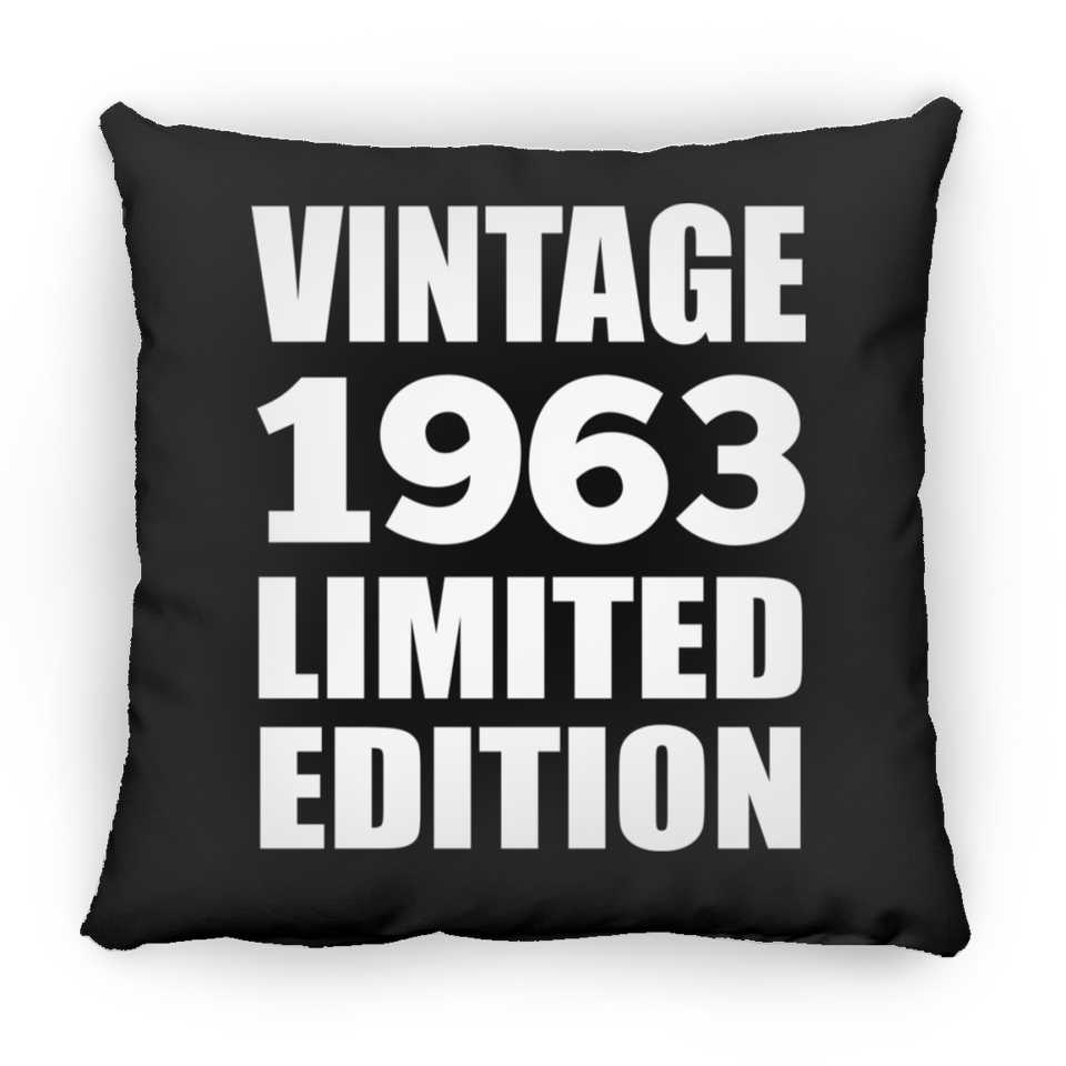 61st Birthday Vintage 1963 Limited Edition - Throw Pillow Black