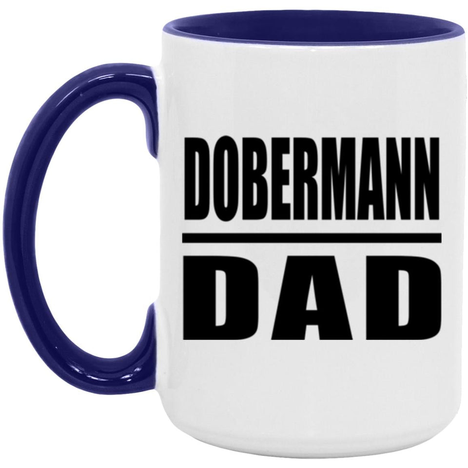 Dobermann Dad - 15oz Accent Mug Purple