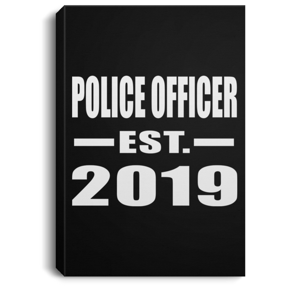 Police Officer Established EST. 2019 - Canvas Portrait