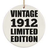 112th Birthday Vintage 1912 Limited Edition - Circle Ornament