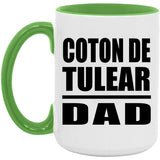 Coton De Tulear Dad - 15oz Accent Mug Green
