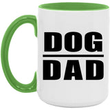 Dog Dad - 15oz Accent Mug Green
