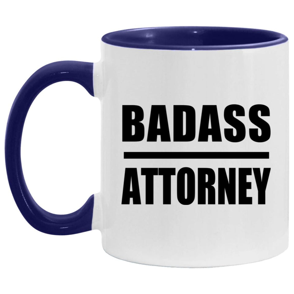 Badass Attorney - 11oz Accent Mug Purple