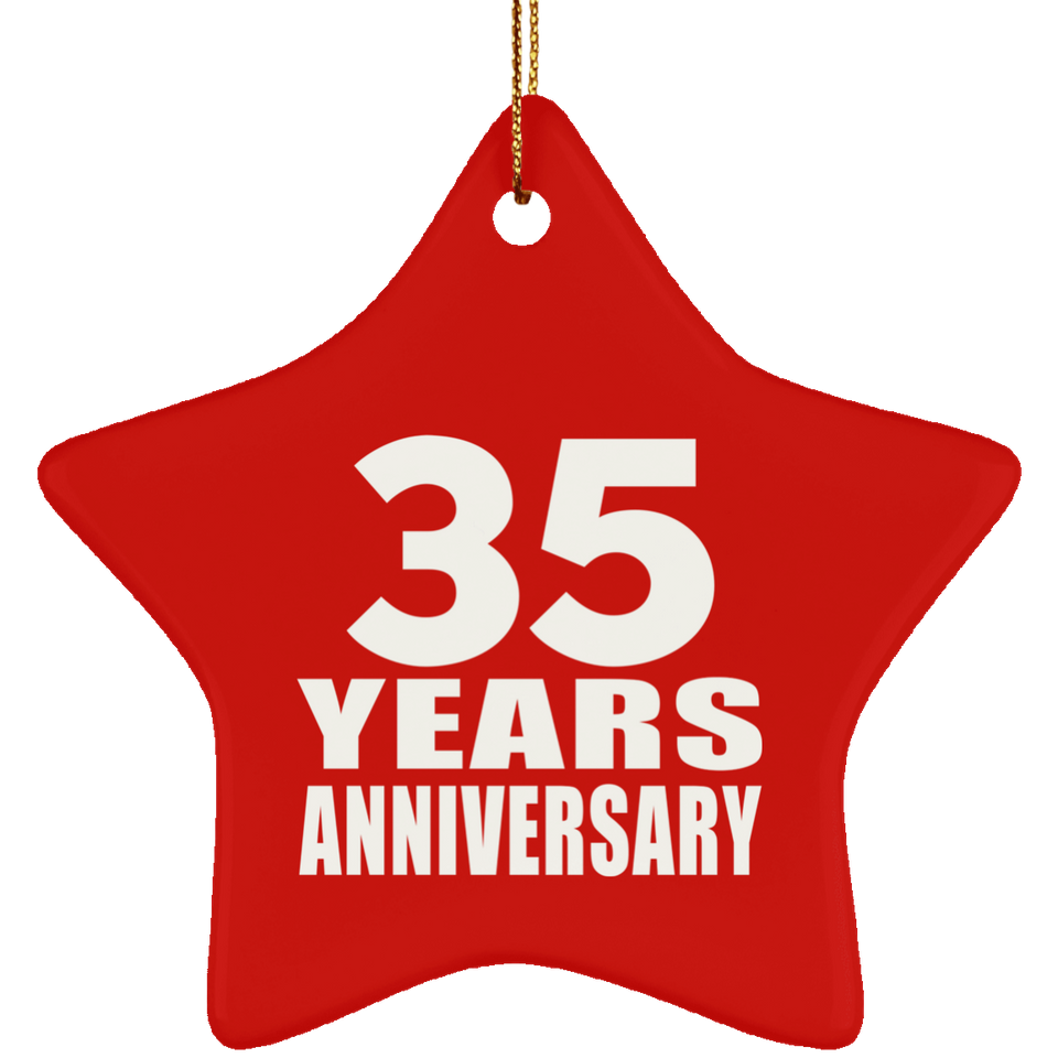 35th Anniversary 35 Years - Star Ornament
