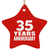 35th Anniversary 35 Years - Star Ornament