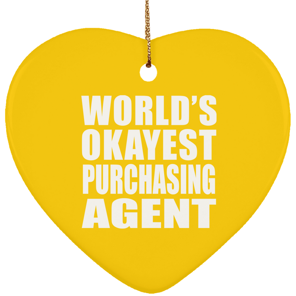 World's Okayest Purchasing Agent - Heart Ornament