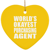 World's Okayest Purchasing Agent - Heart Ornament